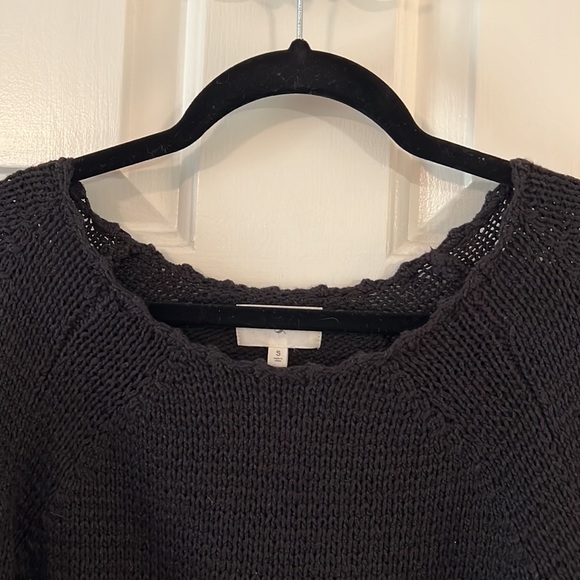Scallop Neck Black Sweater Pullover - S - Lou&Grey - Picture 2 of 4